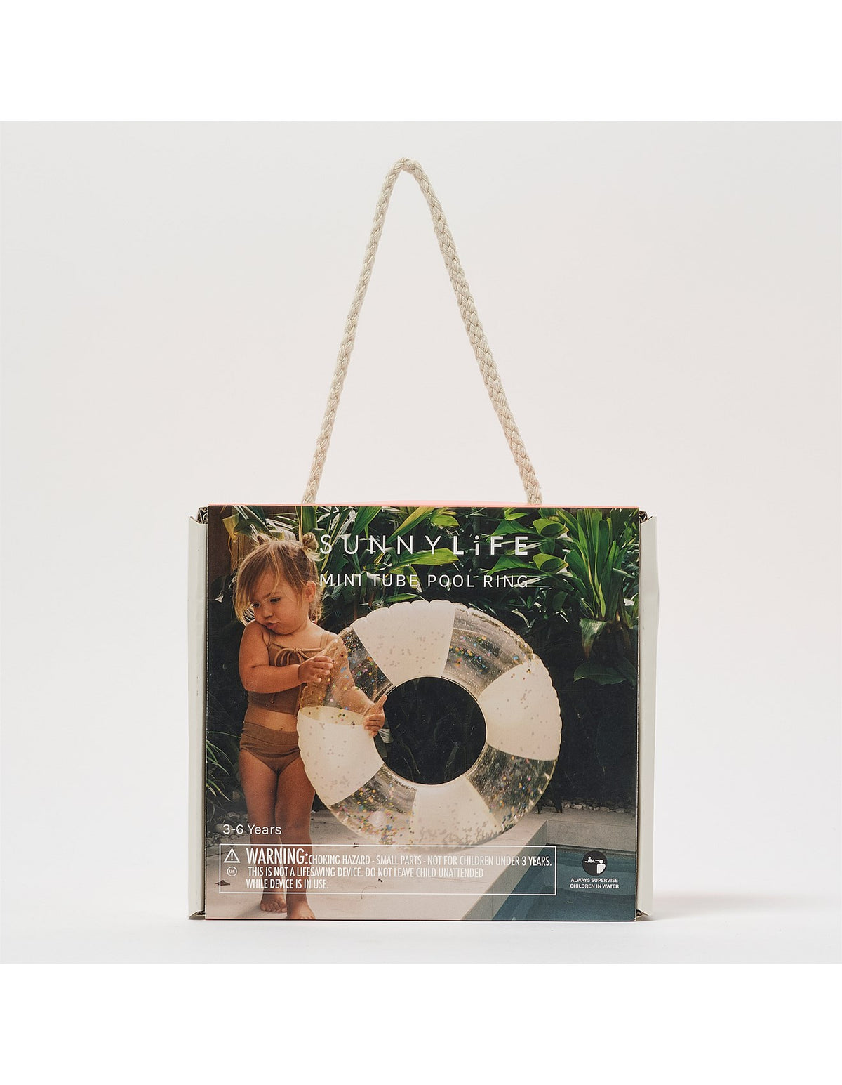 MINI TUBE POOL RING COTTON CANDY STRIPE