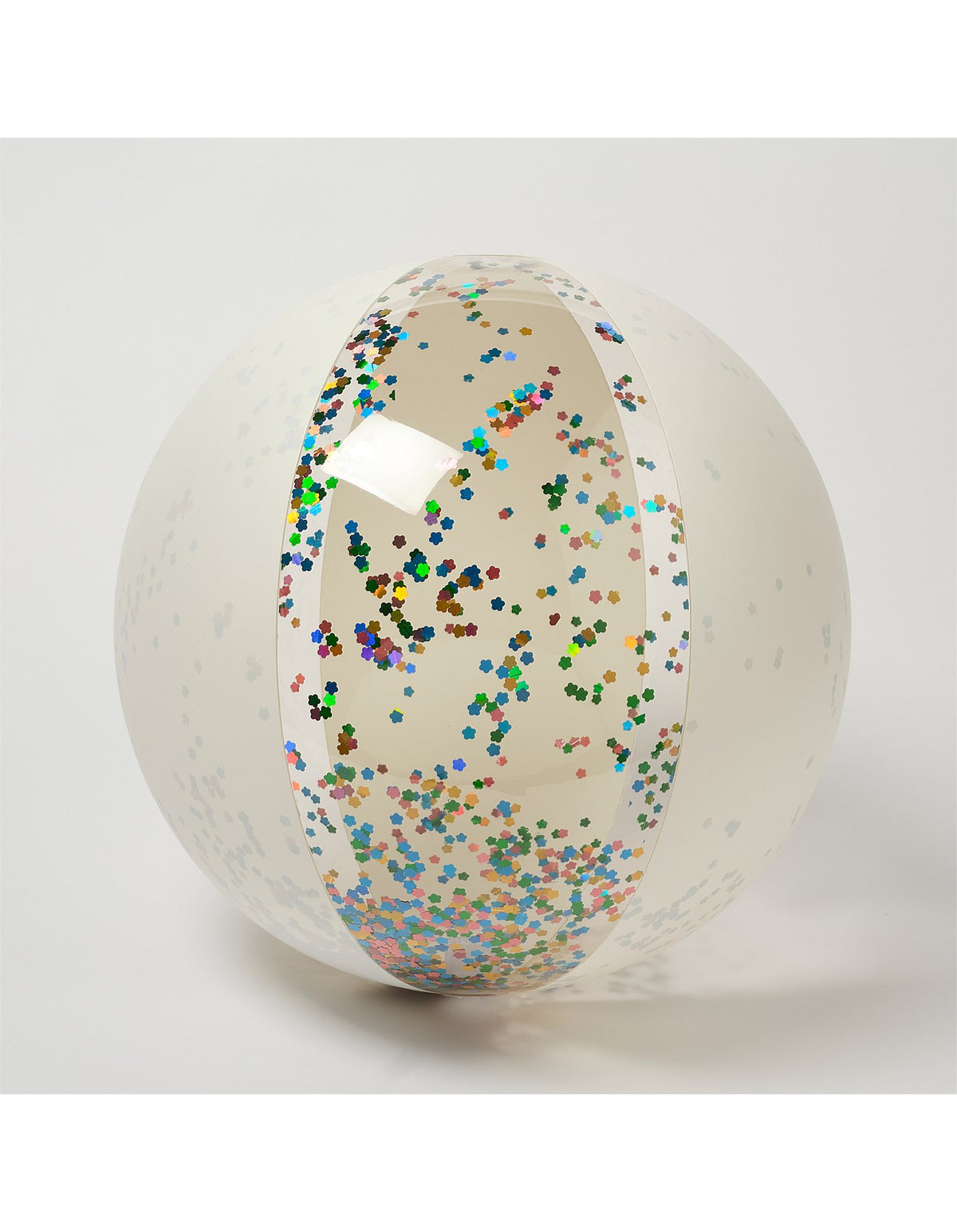 INFLATABLE BEACH BALL COTTON CANDY GLITTER