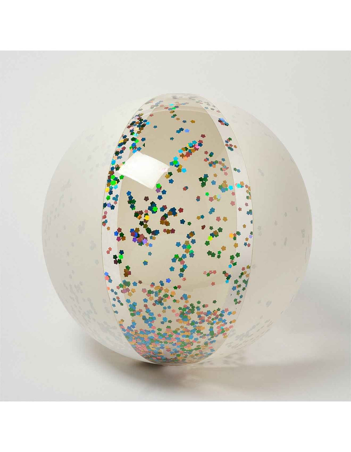 INFLATABLE BEACH BALL COTTON CANDY GLITTER