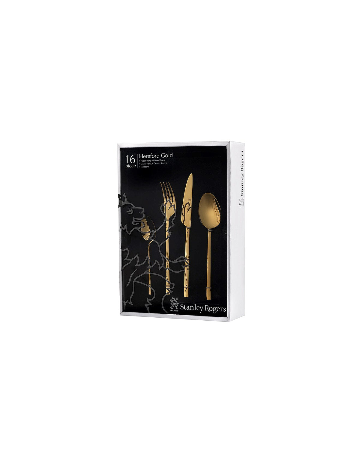 HEREFORD GOLD CUTLERY SET 16pc