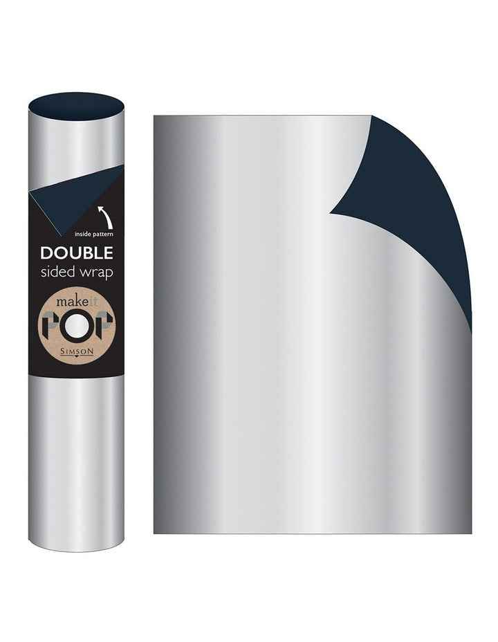 Solid Silver Wrap Roll in Charcoal