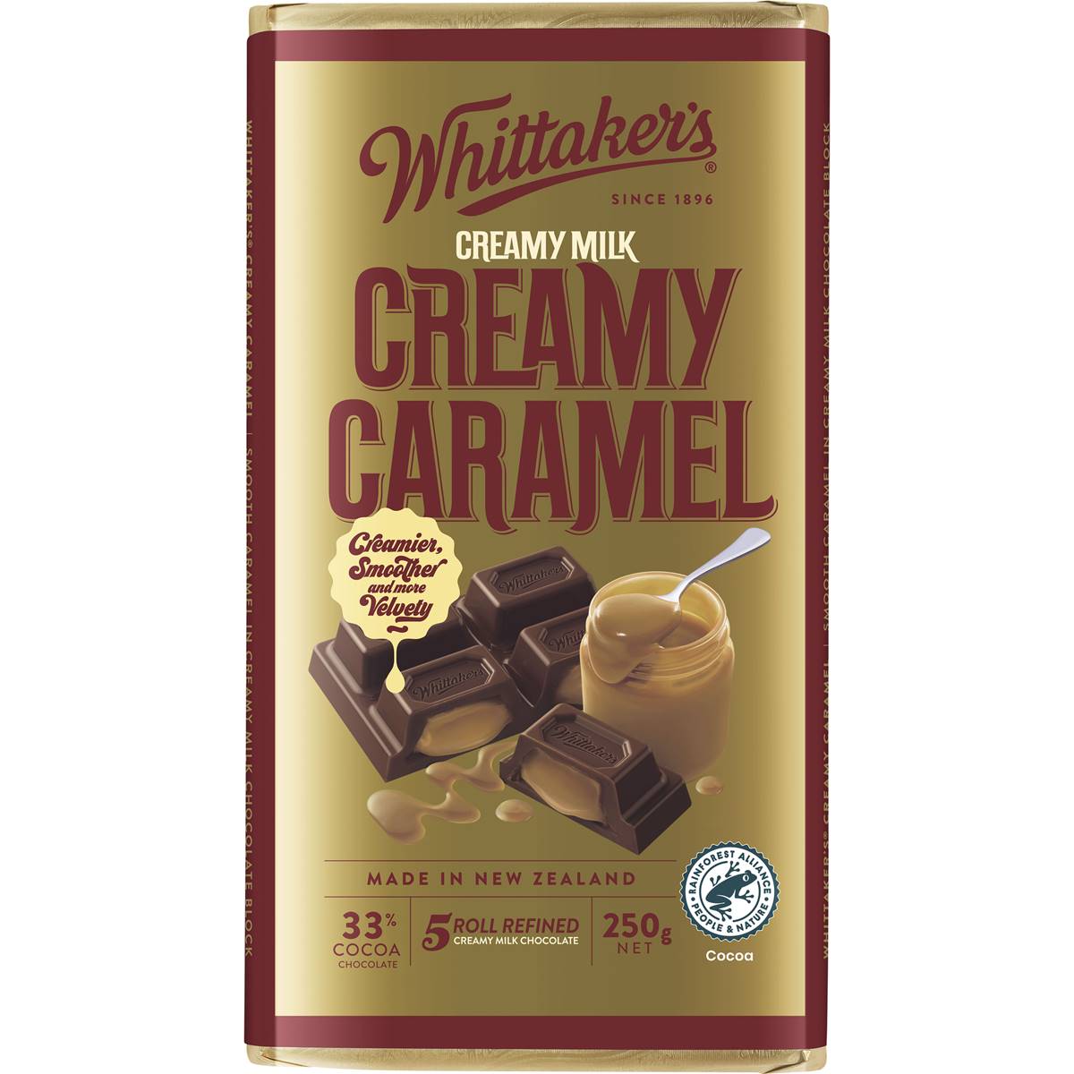 Whittaker's Block Creamy Caramel 33% Cocoa 250g