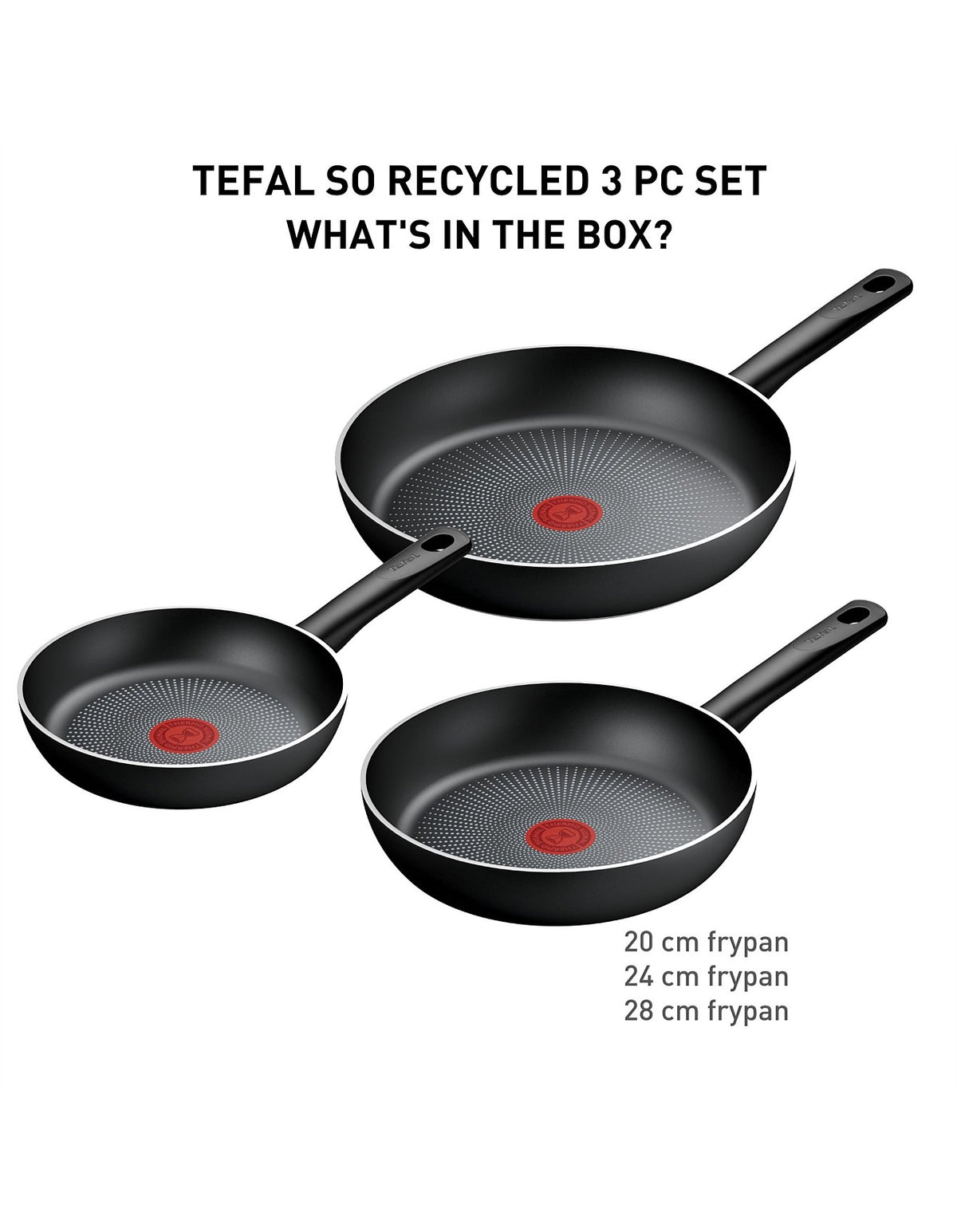 SO RECYCLED INDUCTION NON-STICK TRIPLE FRYPAN PACK