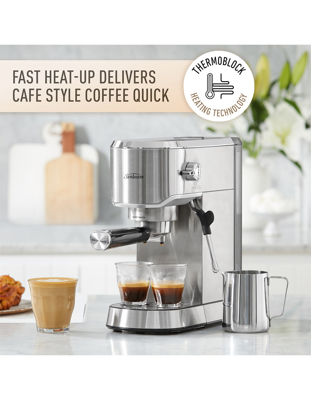 EMM2900SS Compact Barista Manual Coffee Machine