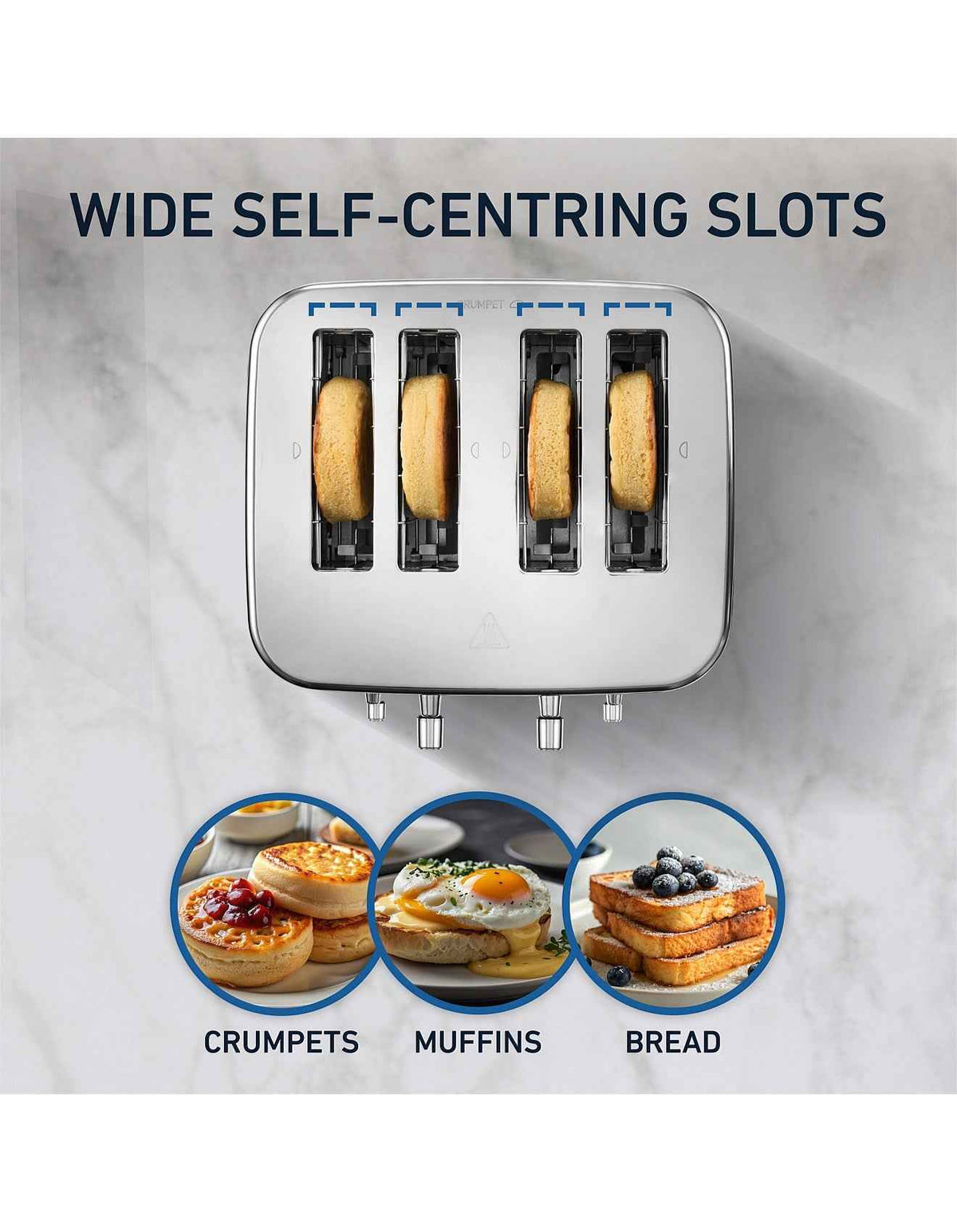 TAM8104WH French Riviera 4 Slice Toaster White