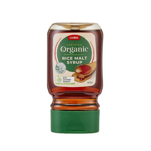 COLES ORGANIC RICE MALT SYRUP 500G