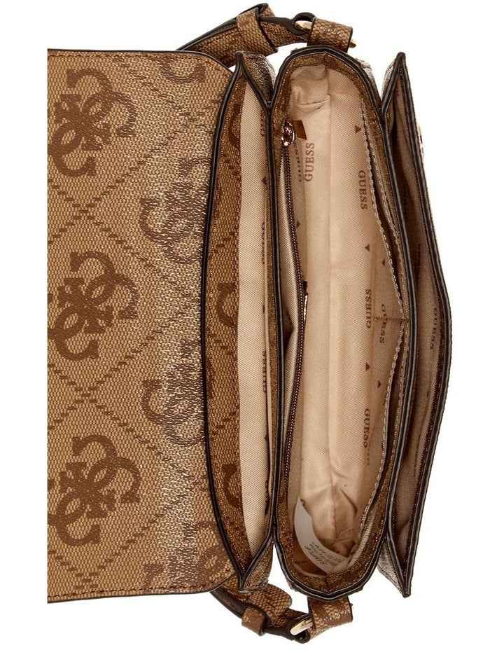 Janie Crossbody Bag in Latte Logo