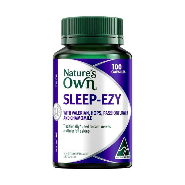 Sleep Ezy Capsules W. Chamomile Valerian + Hops