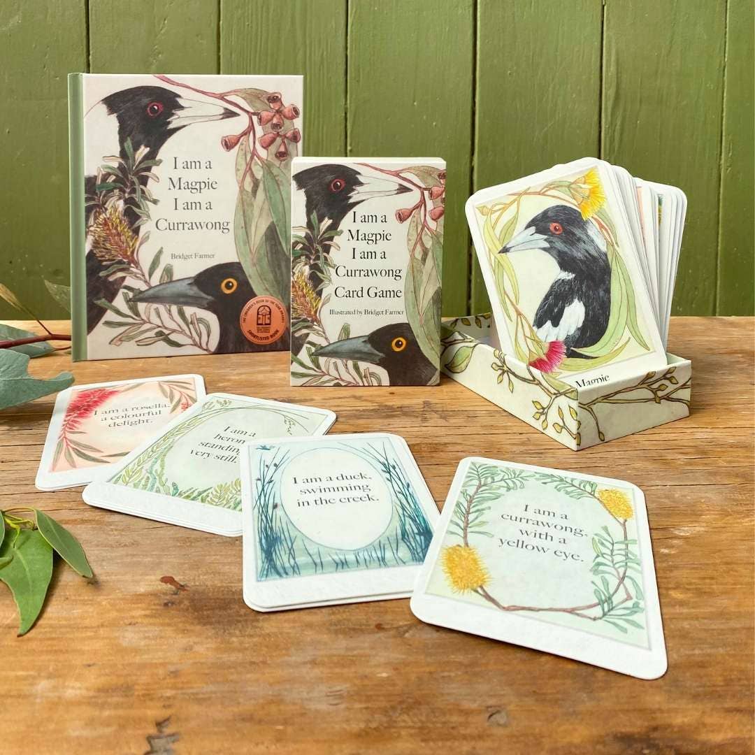 Bridget Farmer I am a Magpie I am a Currawong Card Games For Kids Australian Animals