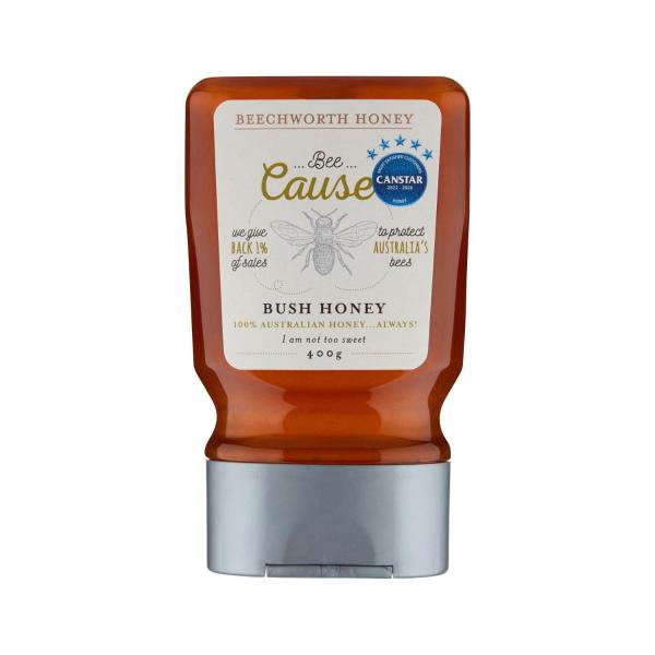 BEECHWORTH HONEY BEE CAUSE 100% AUSTRALIAN BUSH HONEY SQUEEZE:.:400 GRAM