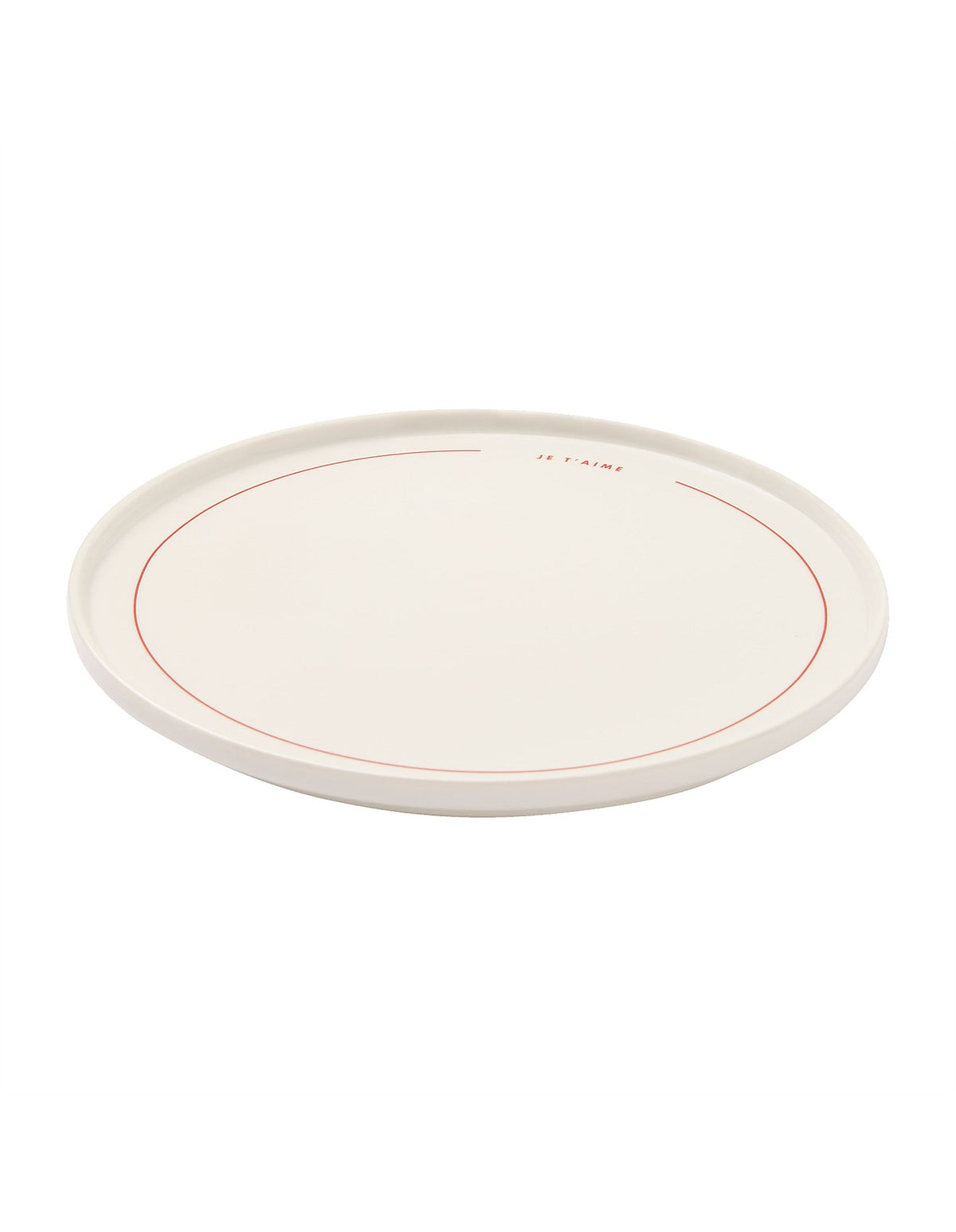 Je T¿Aime 25cm New Bone China Dinner Plate White Red