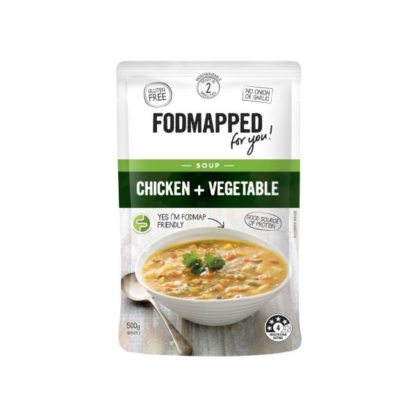 FODMAPPED CHICKEN & VEGETABLE SOUP 500G