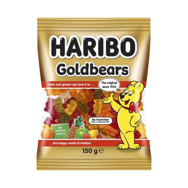 HARIBO GOLDBEARS LOLLIES:.:150 GRAM