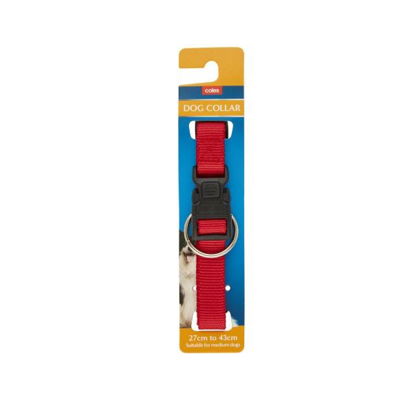 COLES DOG COLLAR ADJUSTABLE MEDIUM 1PACK