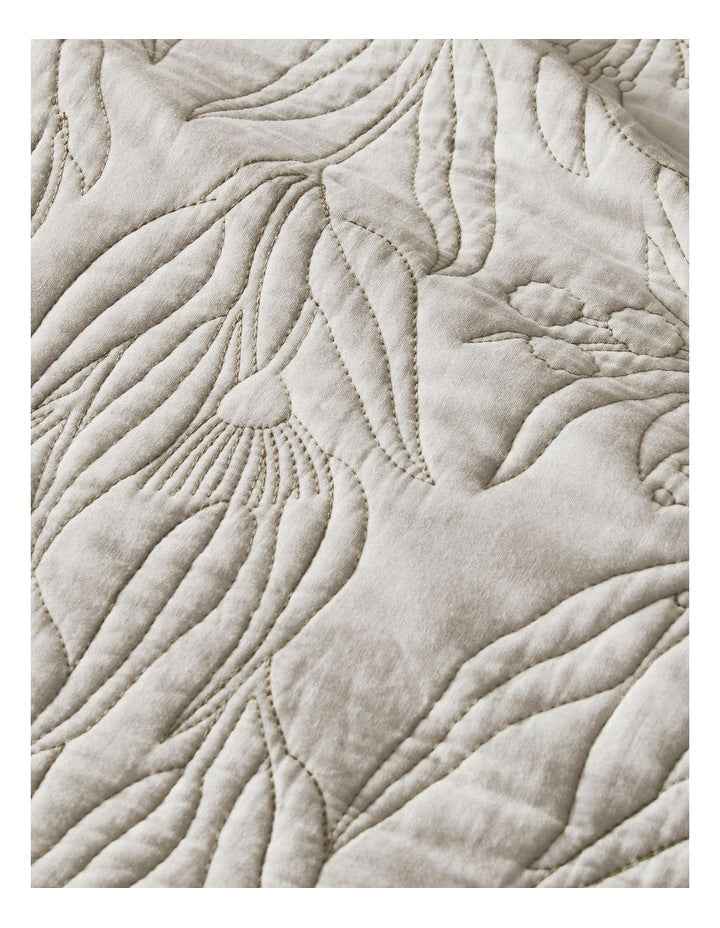 Abbey Quilted Cotton Quilt Cover Set in White