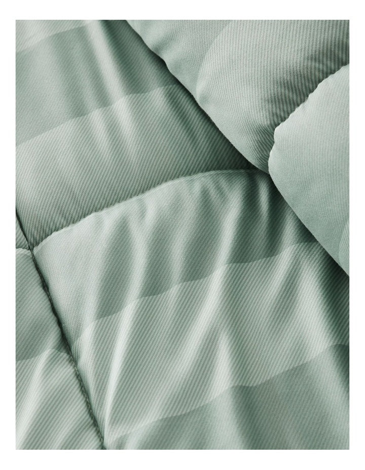 August Comforter Set in Green Stripe