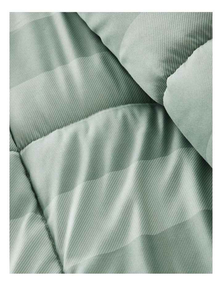 August Comforter Set in Green Stripe