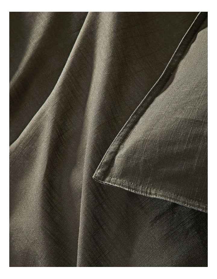 Sandy Cape Washed Belgian Linen Quilt Cover Set in Olive