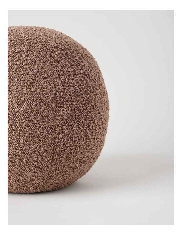 Boucle Ball Cushion in Chocolate