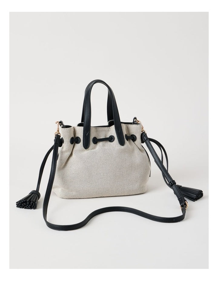 Puglia Crossbody Bag in Black & White