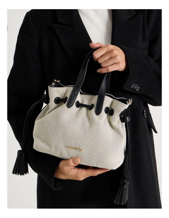 Puglia Crossbody Bag in Black & White