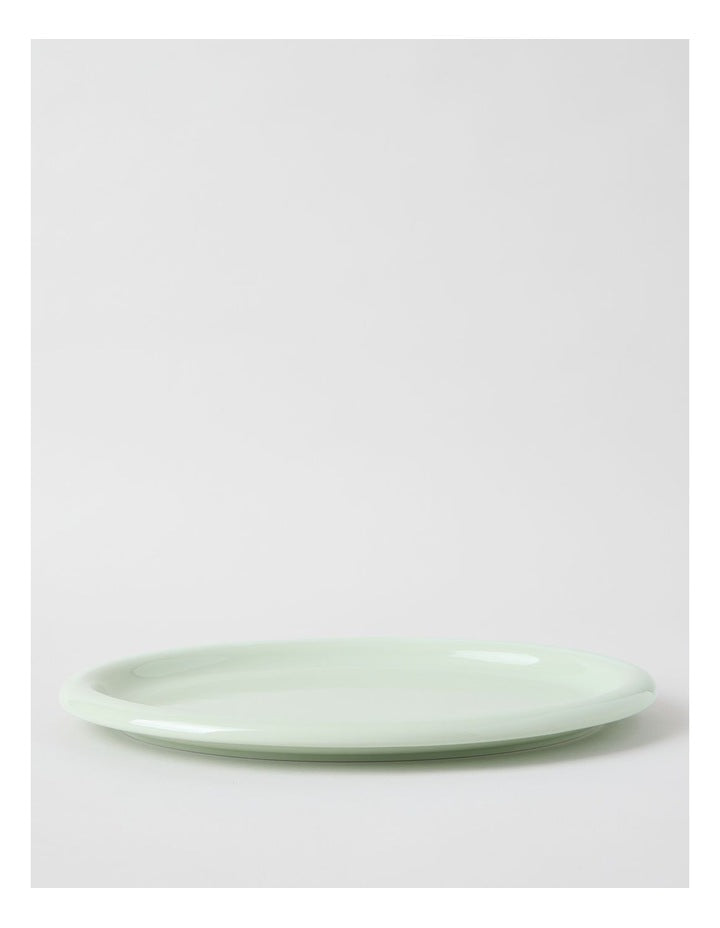 Bubble Oval Platter in Mint Green