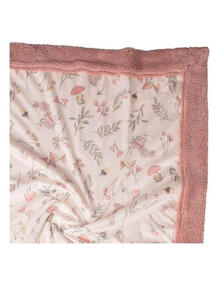 Harvest Bunny Snuggle Blanket in Pink