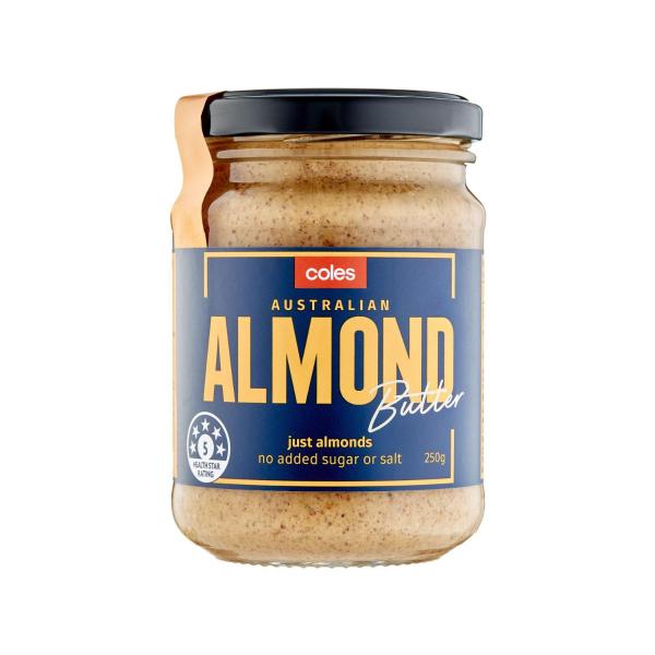 COLES AUSTRALIAN ALMOND BUTTER 250G
