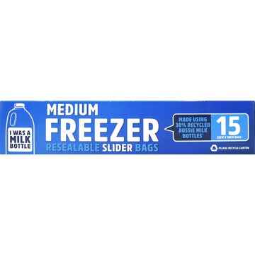 I Was A Milk Bottle Medium Freezer Resealable Slider Bags 15 pack