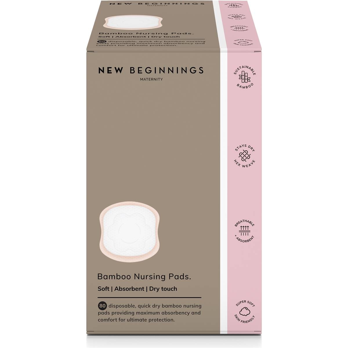 New Beginnings Bamboo Nursing Pads 80 Pack