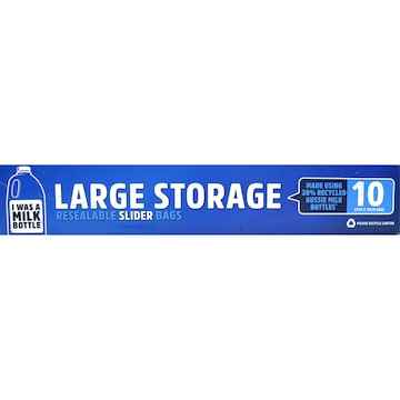 I Was A Milk Bottle Latge Storage Resealable Slider Bags 10 pack