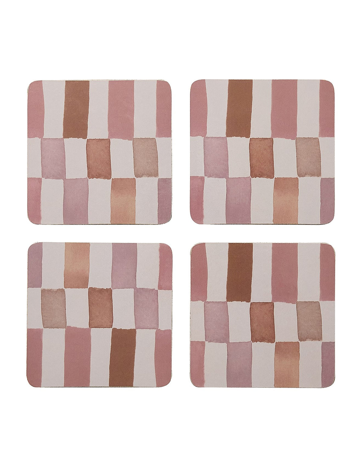 Check Set of 4 Coasters 10 x 10cm
