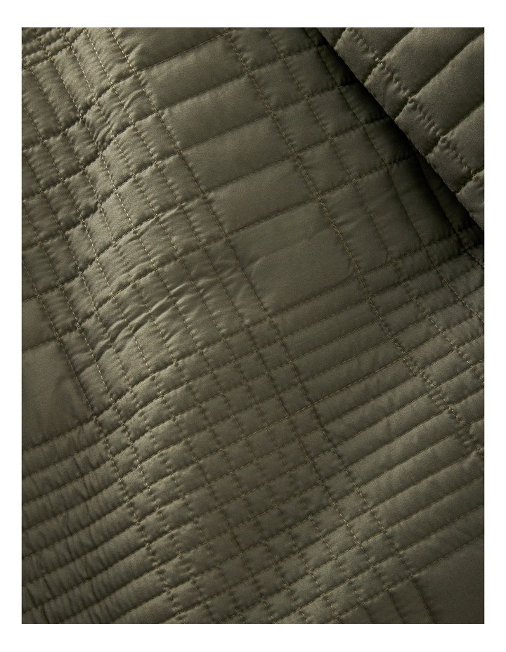 Hunter Quilted Quilt Cover Set in Olive