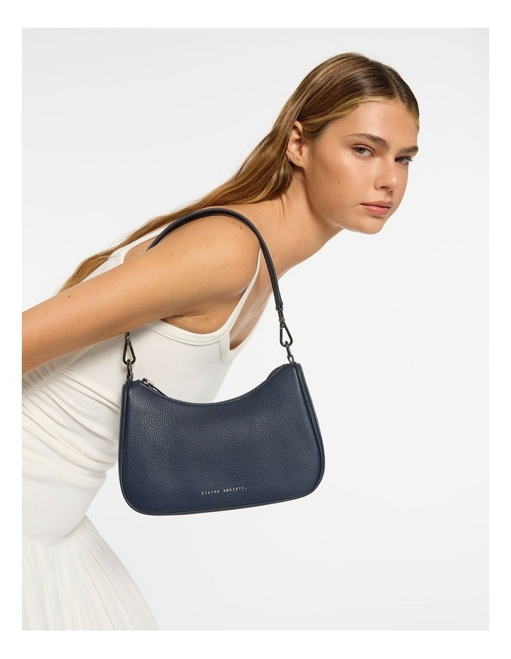 Look Both Ways Shoulder Bag in Midnight Blue