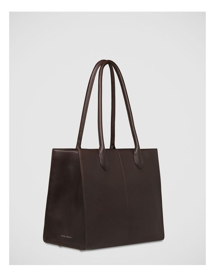 Without Warning Tote Bag in Cocoa