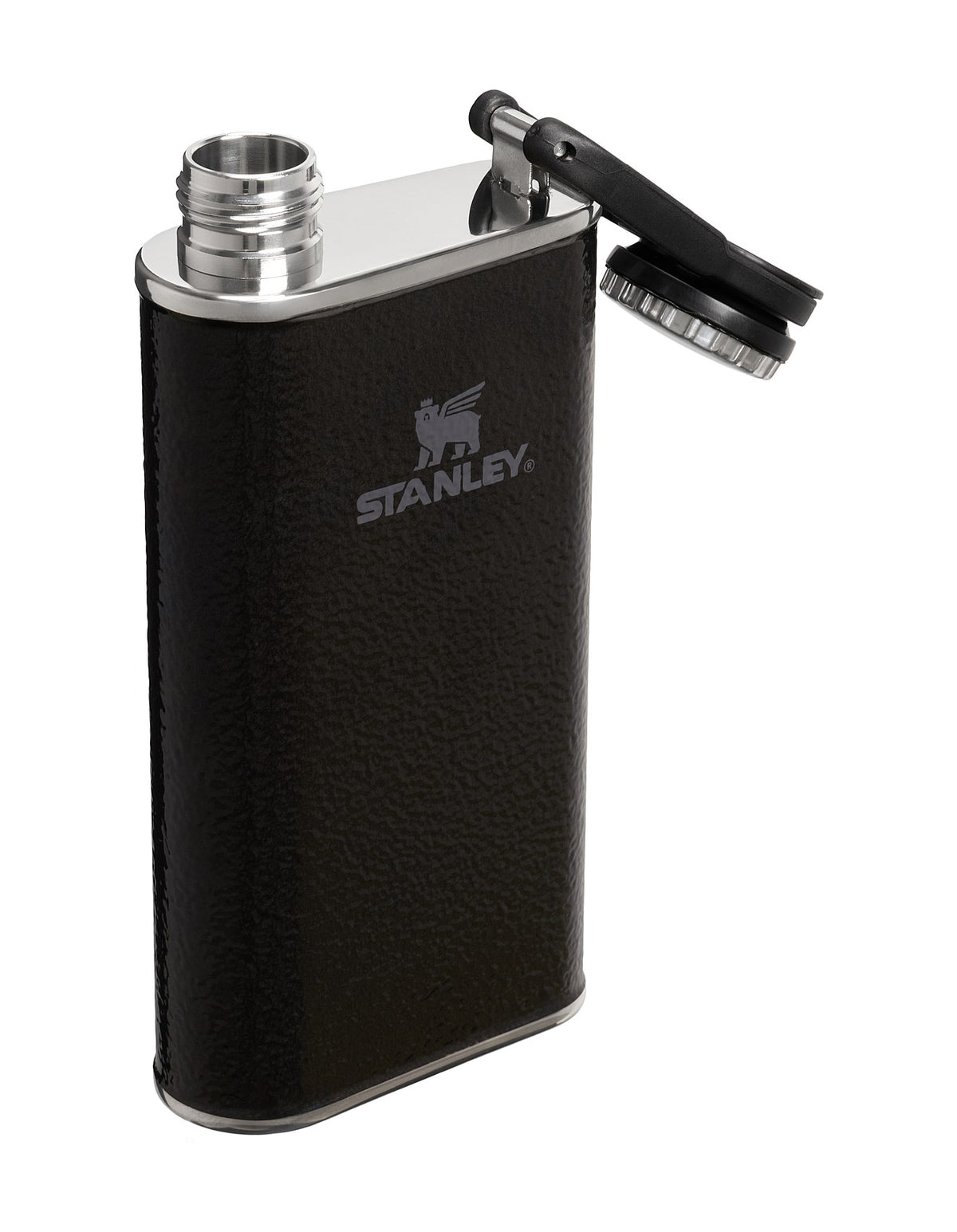 EASY FILL FLASK 8OZ HAMMERTONE BLACK