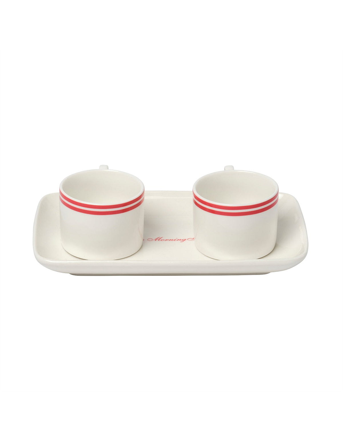 The Morning After 20cm x 12.5cm Espresso Cups Tray Set of 2