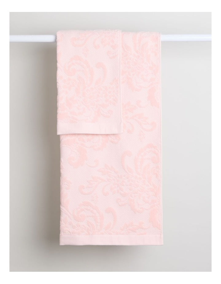 Margot Jacquard Towel Set in Pink