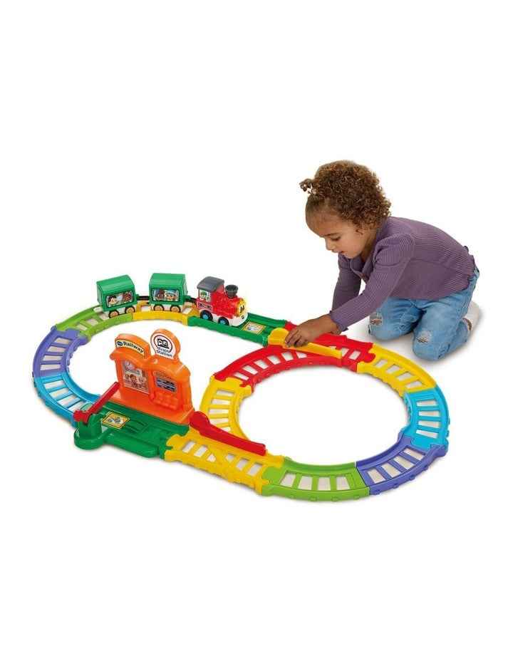 Wooden Train Set for Toddlers