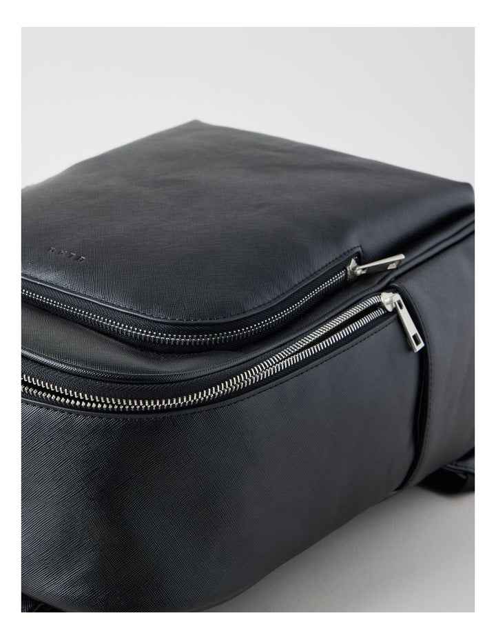 Saffiano Backpack Bag in Black