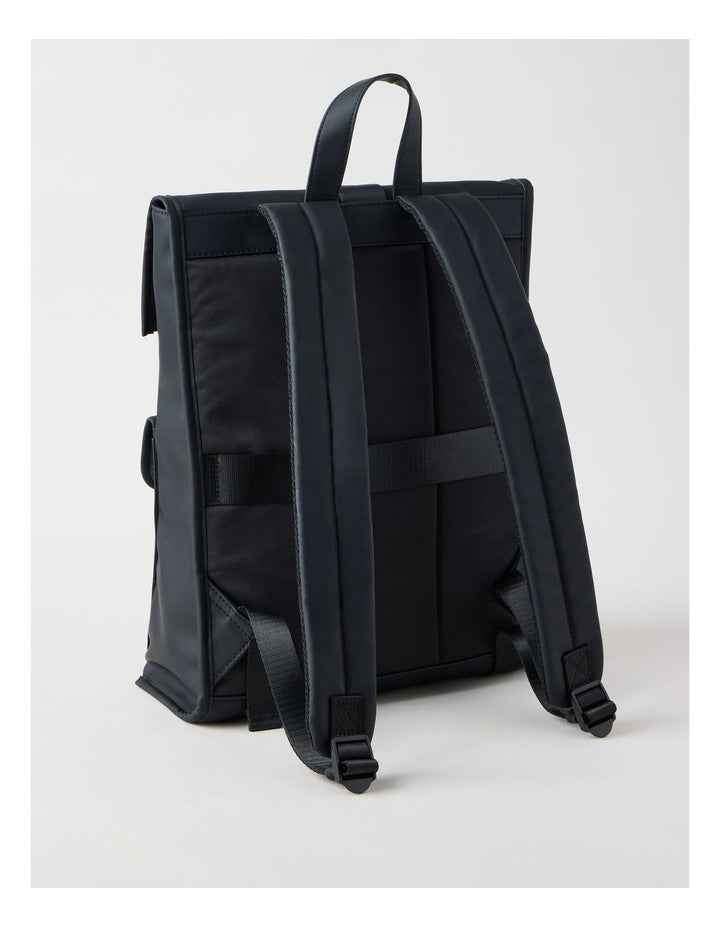 Rubberised Backpack Bag in Black