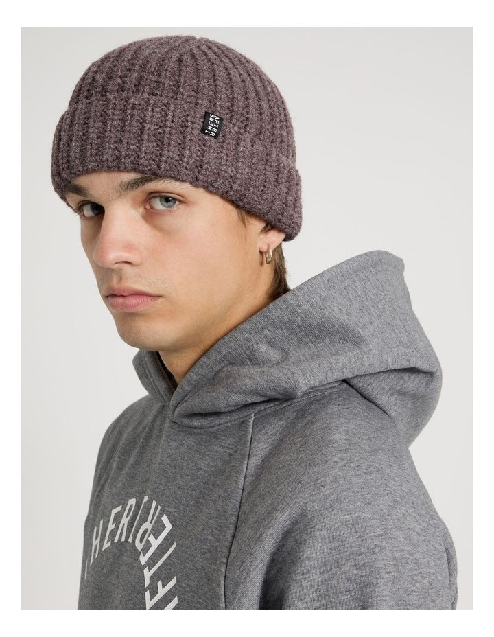 Fisherman Beanie in Grape Marle