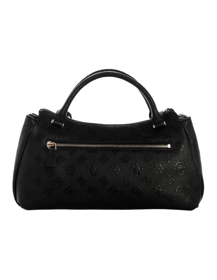Ella Logo Satchel Bag in Black Logo