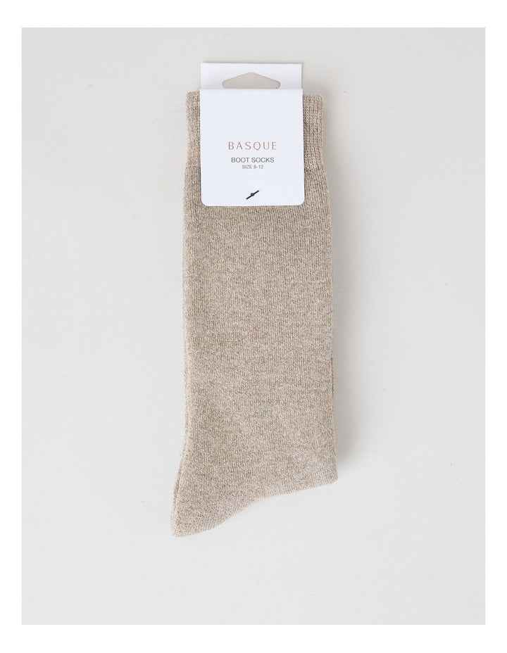 Full Terry Bamboo Boot Socks in Oatmeal