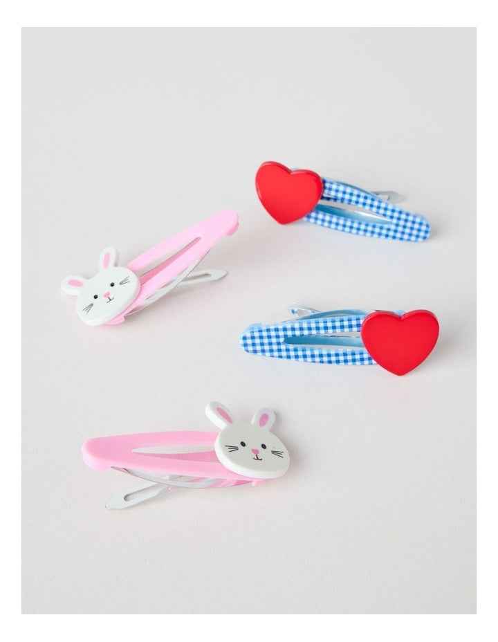 4 Pack Bunny Clips in Assorted