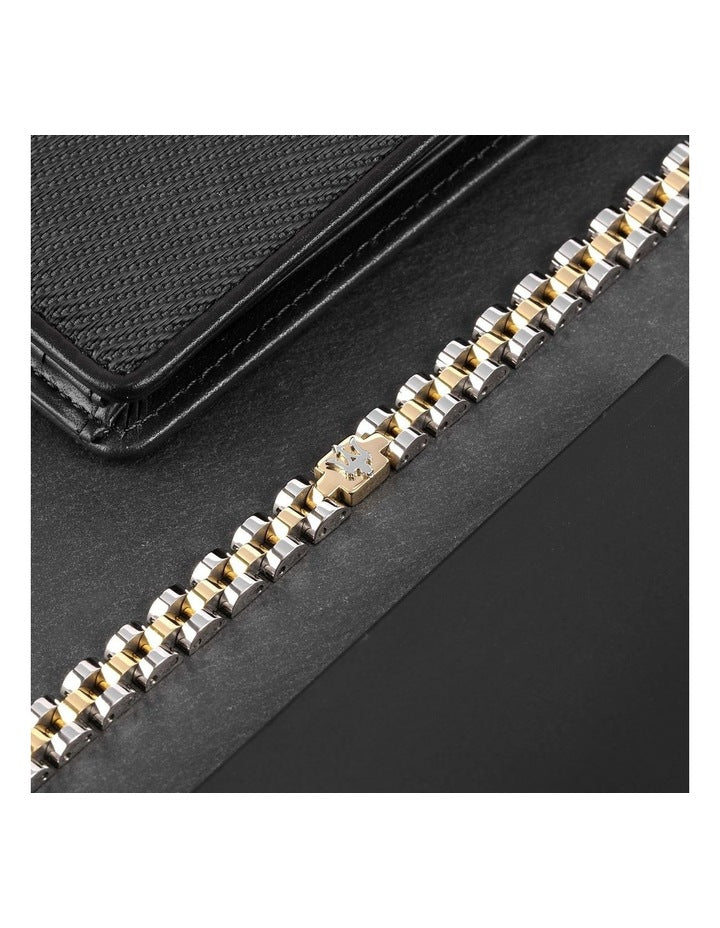 Iconic Steel Link Bracelet in Gold