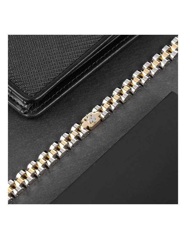 Iconic Steel Link Bracelet in Gold