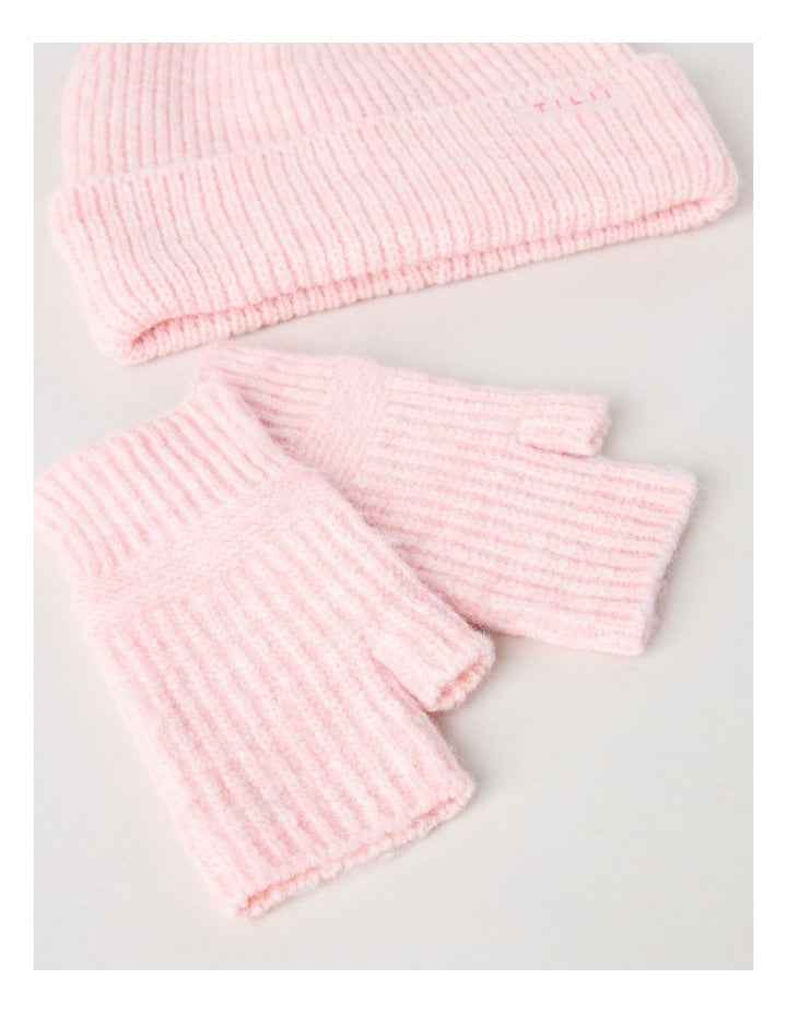 Beanie and Glove Set in Pink