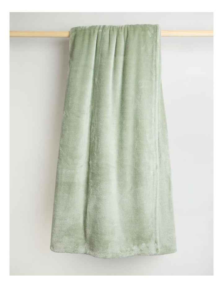 Faux Fur Blanket in Sage