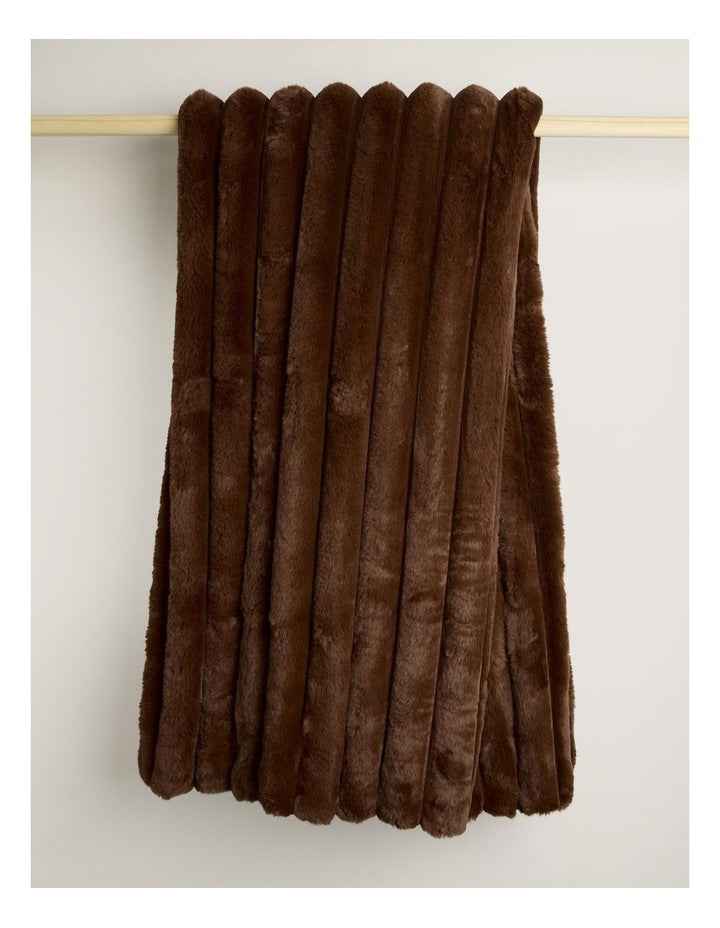 Chunky Rib Blanket in Brown